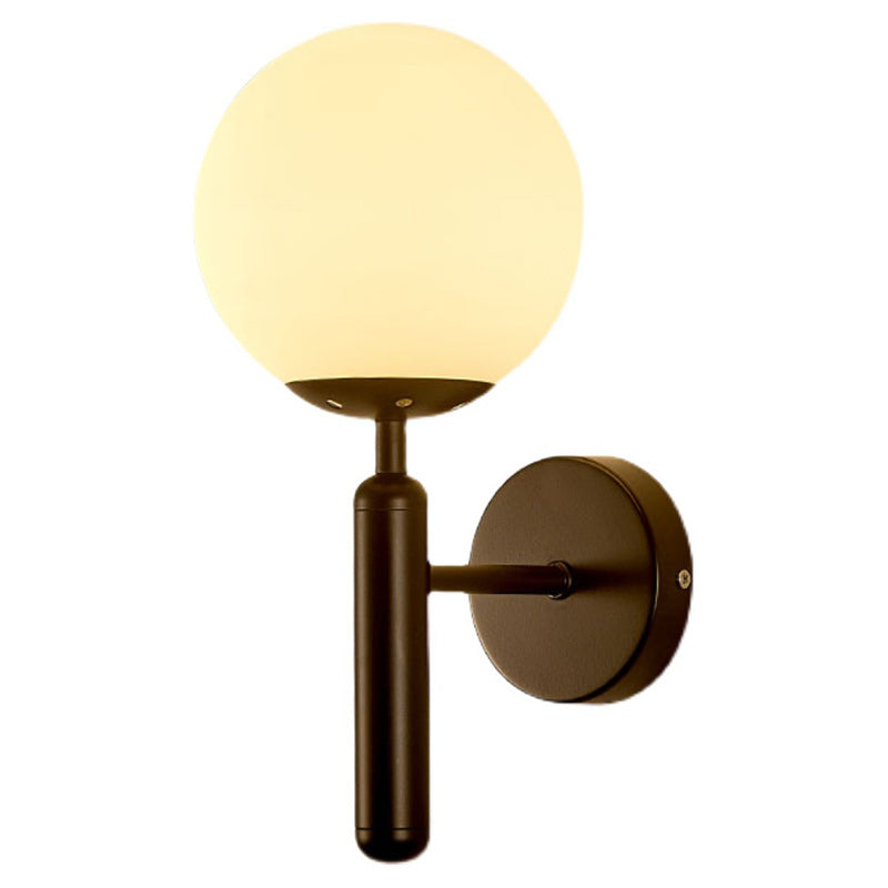 1-Light Ball Wall Lighting Contemporary Glass Wall Mounted Lights