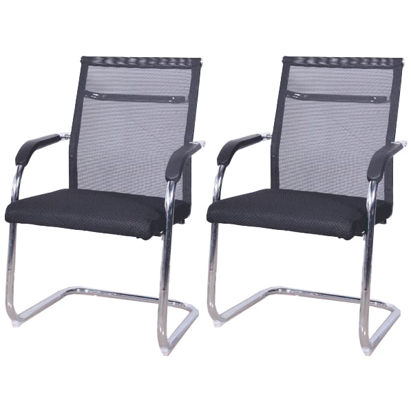 Modern Black Steel Desk Chair with Mid Back and High Back Home Office Chair