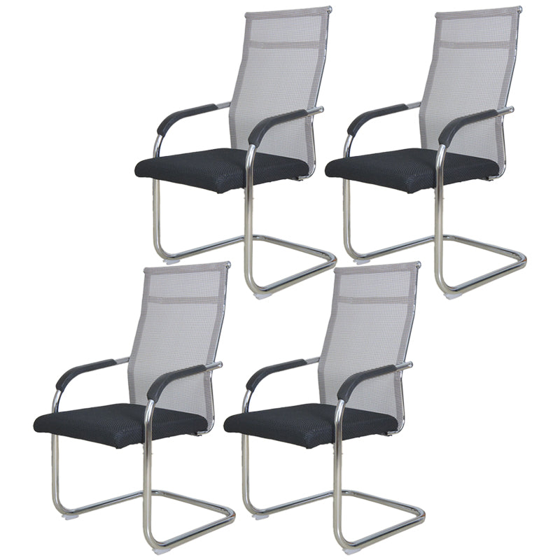 Modern Black Steel Desk Chair with Mid Back and High Back Home Office Chair