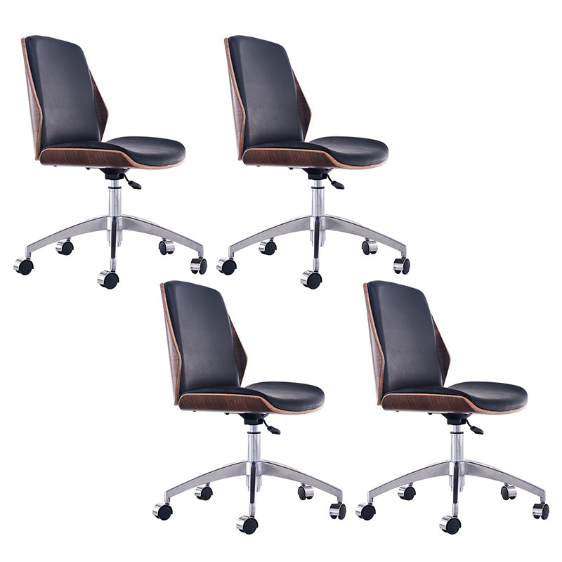Conference Chair Modern Faux Leather Task Office Chair with Armless