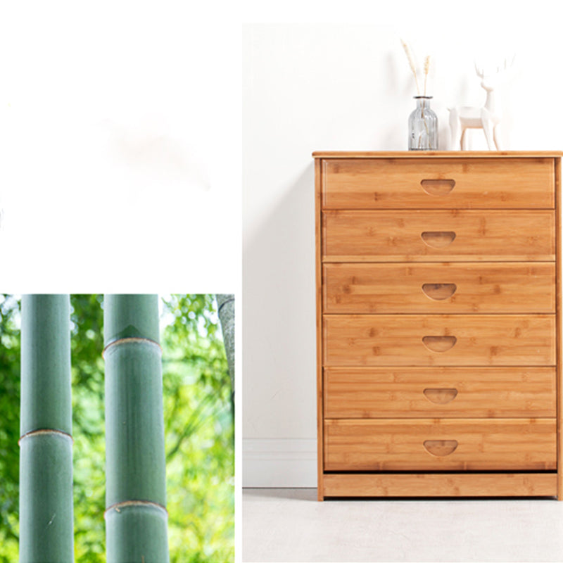 Modern Bamboo Storage Chest Dresser Bedroom Storage Chest with Drawers