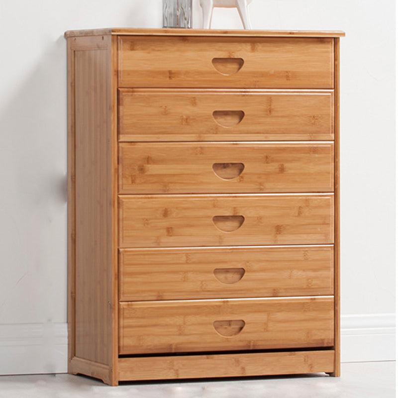 Modern Bamboo Storage Chest Dresser Bedroom Storage Chest with Drawers
