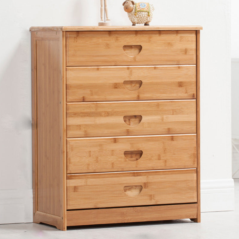 Modern Bamboo Storage Chest Dresser Bedroom Storage Chest with Drawers