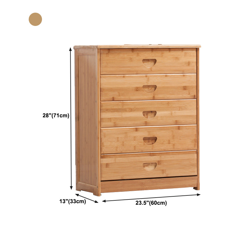 Modern Bamboo Storage Chest Dresser Bedroom Storage Chest with Drawers