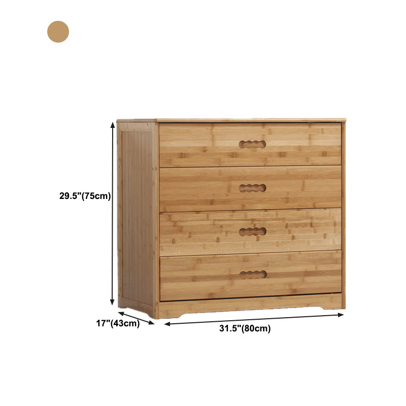Modern Bamboo Storage Chest Dresser Bedroom Storage Chest with Drawers