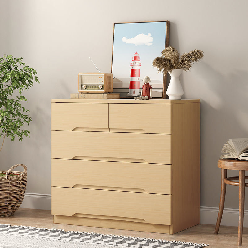 18" D Bedroom Wooden Storage Chest Dresser Modern Storage Chest with Drawers