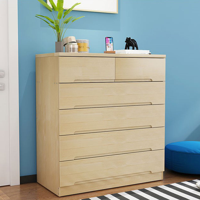 18" D Bedroom Wooden Storage Chest Dresser Modern Storage Chest with Drawers