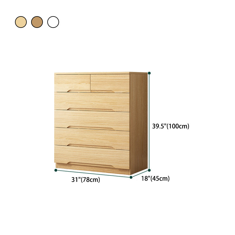 18" D Bedroom Wooden Storage Chest Dresser Modern Storage Chest with Drawers