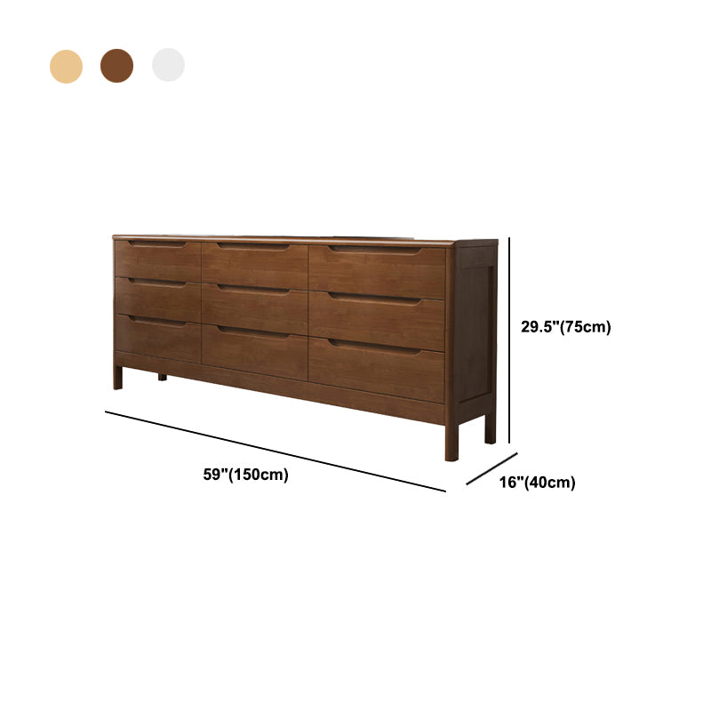 16" D Bedroom Wooden Storage Chest Dresser Modern Storage Chest in 3 Colors
