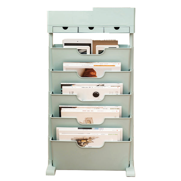 Plastic Bookshelf Contemporary Style Bookcase for Home Office