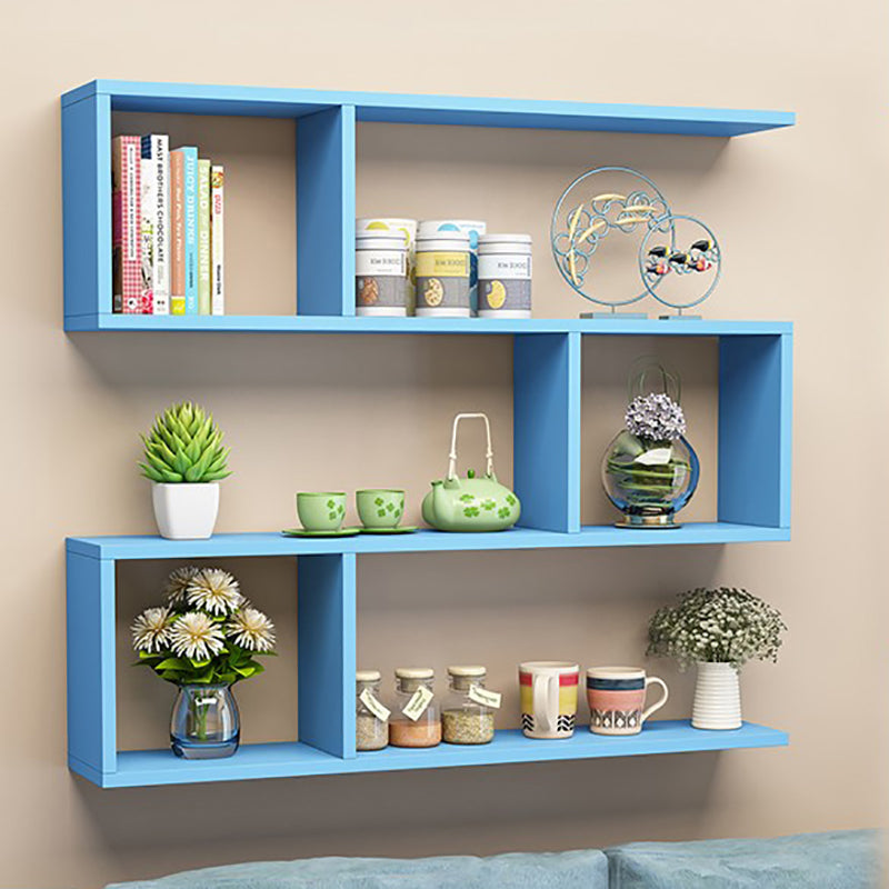 Modern Wood Floating Bookcase Closed Back Shelf Bookcase for Home