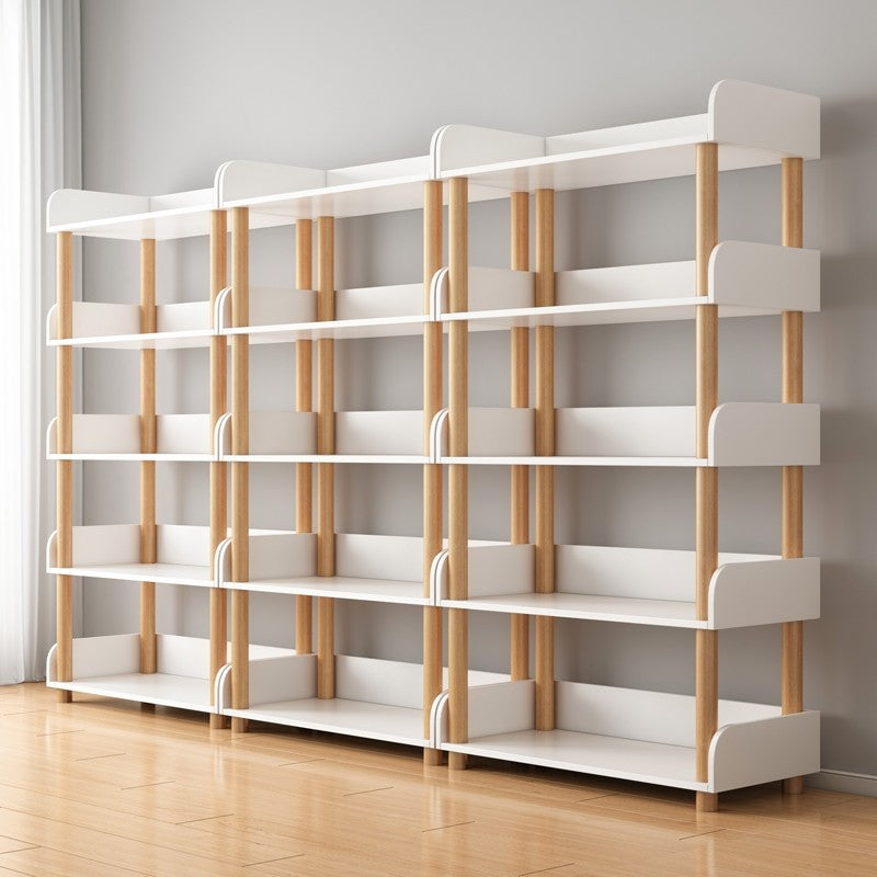 Open Wooden Bookcase Modern Minimalist Home Living Room Bookshelf