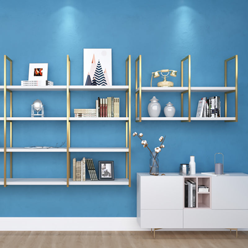 Rectangle Wooden Shelf Bookcase Wall Mounted Industrial Home Office Bookshelf