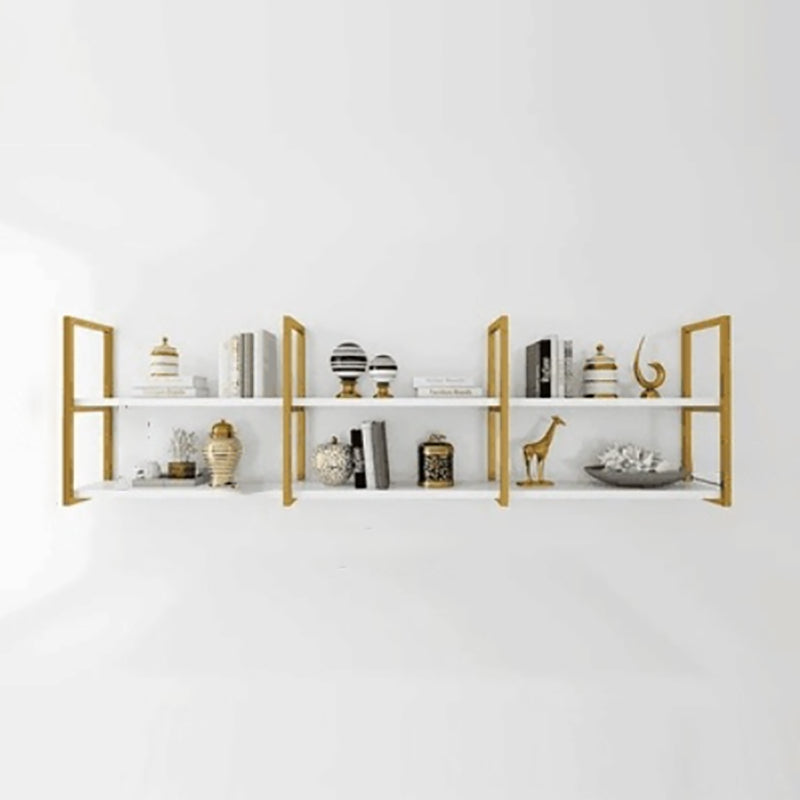 Rectangle Wooden Shelf Bookcase Wall Mounted Industrial Home Office Bookshelf