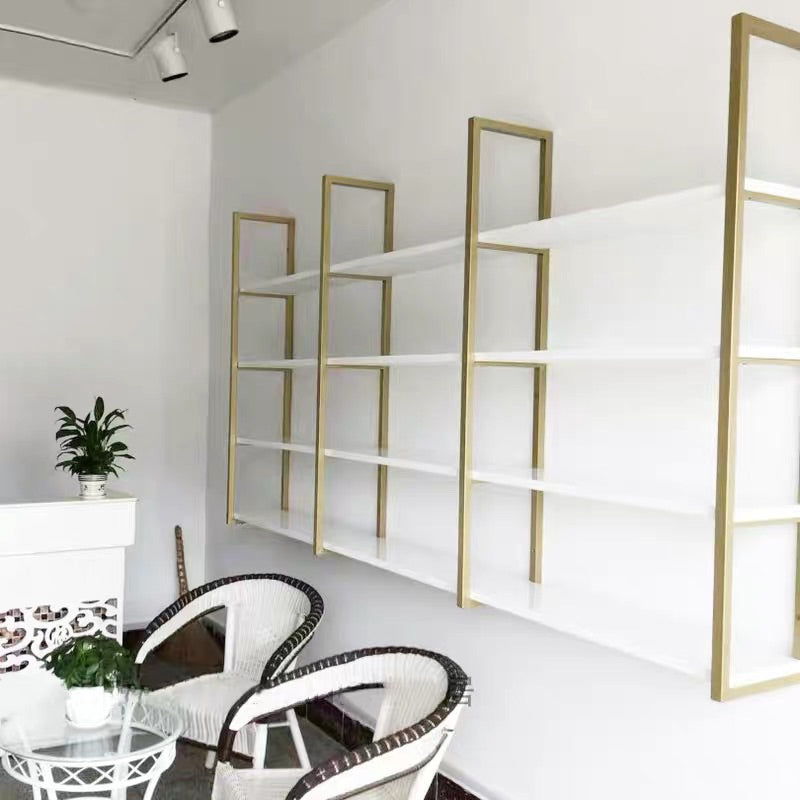 Rectangle Wooden Shelf Bookcase Wall Mounted Industrial Home Office Bookshelf