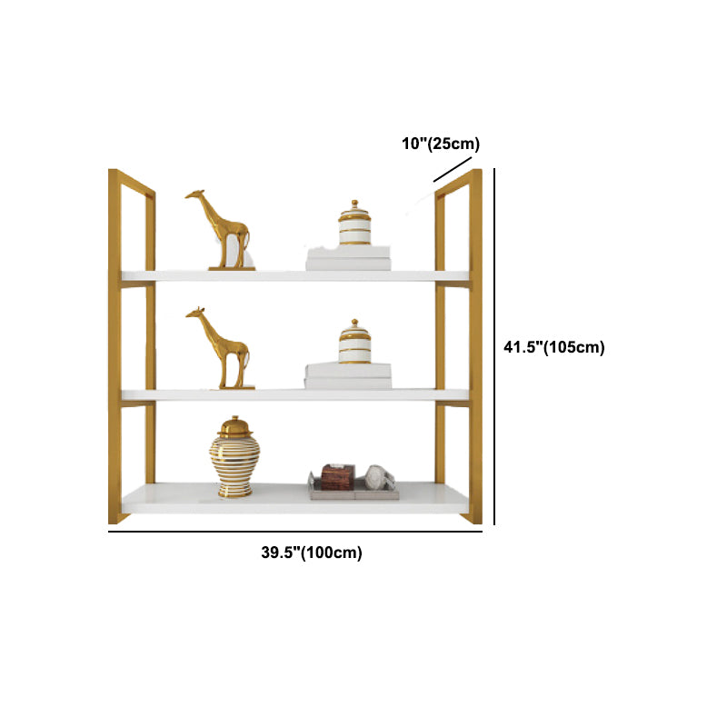 Rectangle Wooden Shelf Bookcase Wall Mounted Industrial Home Office Bookshelf