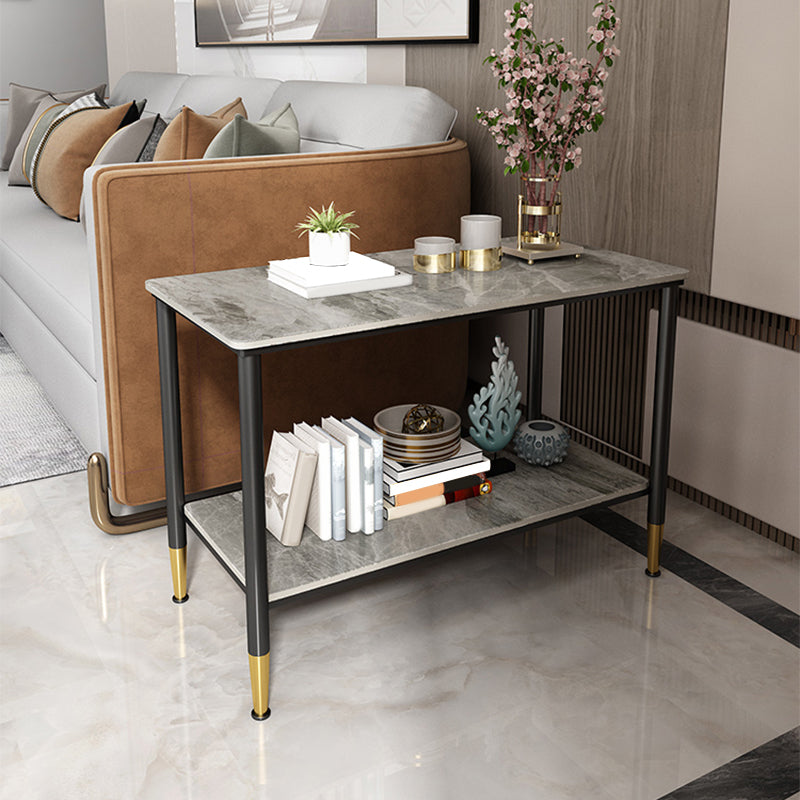 21.65" Tall  4 Legs End Table Modern Slate Rectangular Side Table
