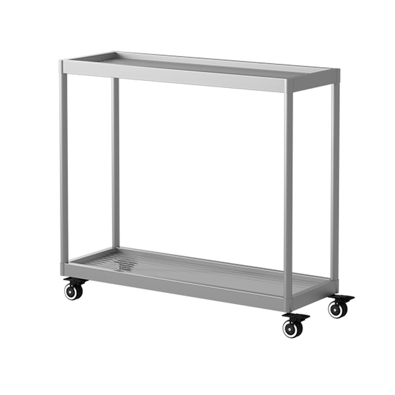 21.6" Tall Modern Rectangular Glass Top Side Table Iron Frame End Table with Shelf