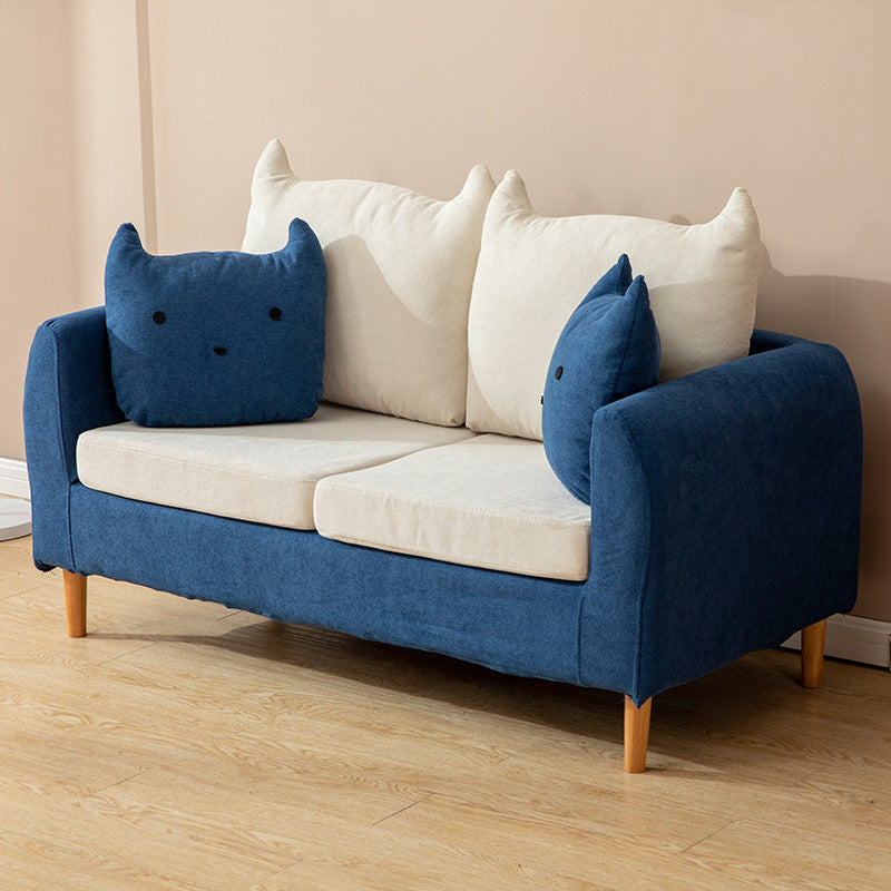 Contemporary Tuxedo Arm Sofa Washable Standard Sofa for Living Room, Apartment