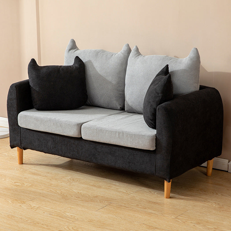 Contemporary Tuxedo Arm Sofa Washable Standard Sofa for Living Room, Apartment