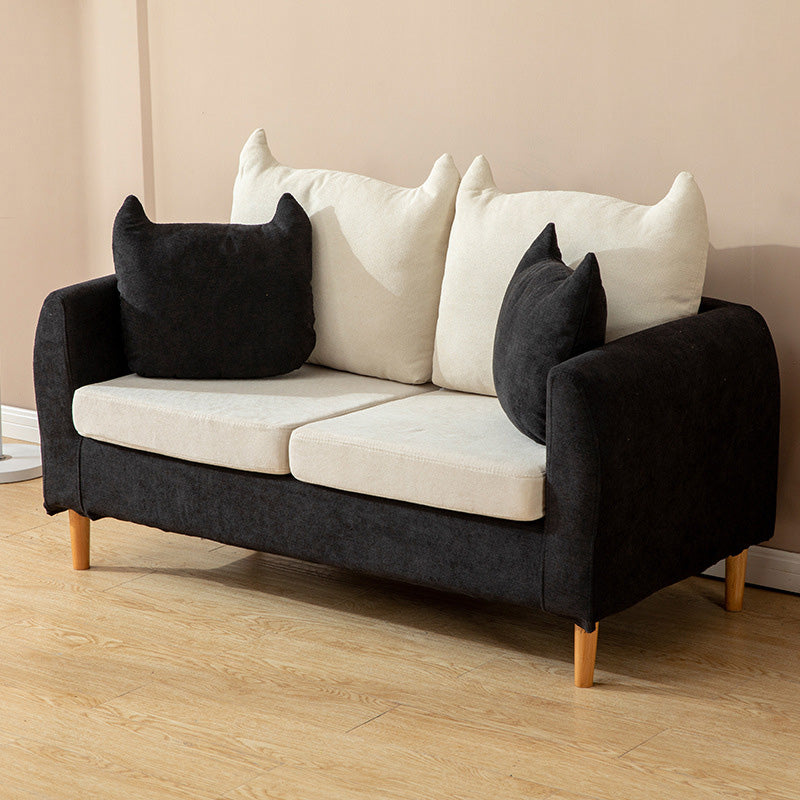 Contemporary Tuxedo Arm Sofa Washable Standard Sofa for Living Room, Apartment
