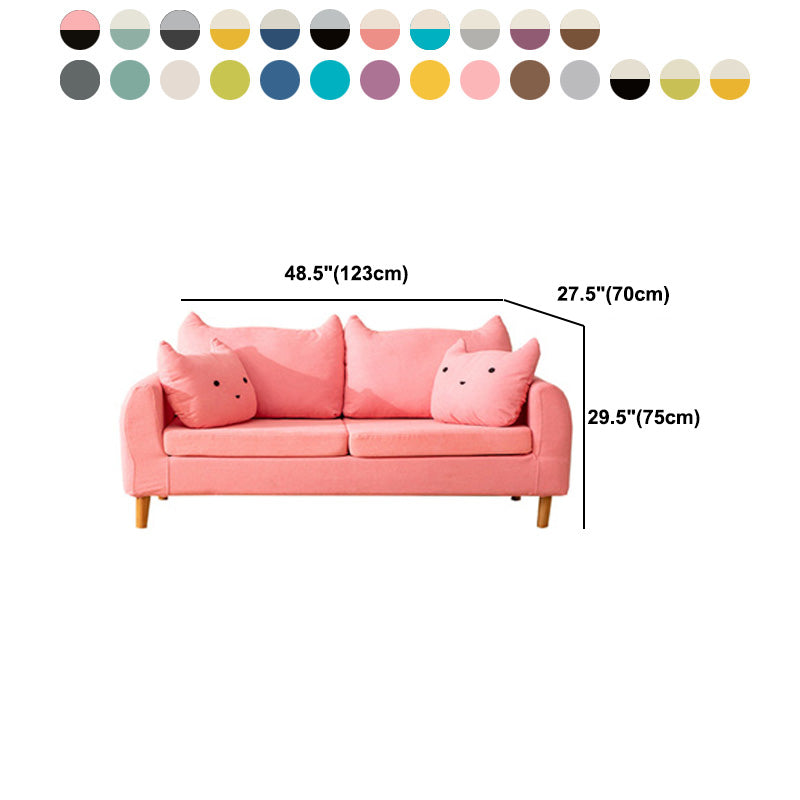 Contemporary Tuxedo Arm Sofa Washable Standard Sofa for Living Room, Apartment