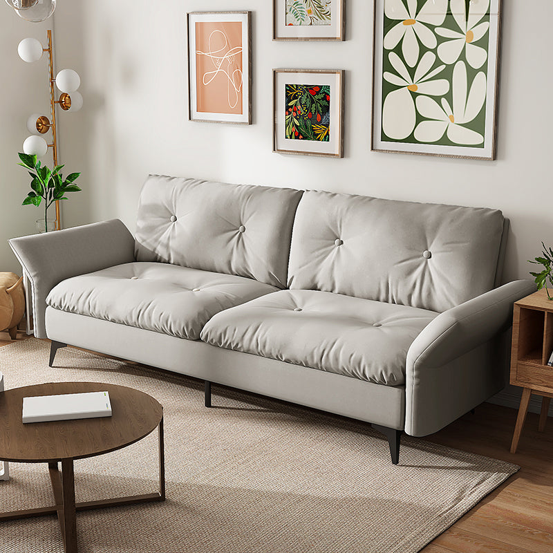 Glam Tufted Split-Back Flared Arm Living Room 2-seater Stationary Sofa