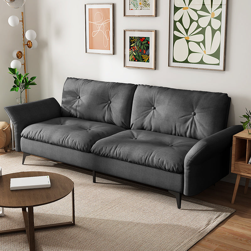 Glam Tufted Split-Back Flared Arm Living Room 2-seater Stationary Sofa