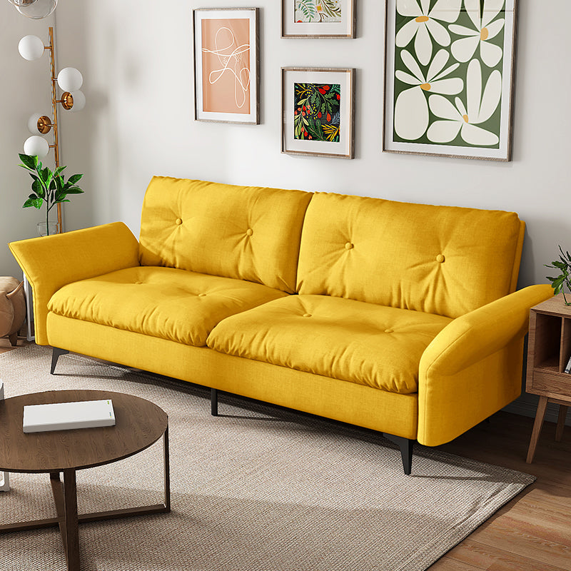 Glam Tufted Split-Back Flared Arm Living Room 2-seater Stationary Sofa