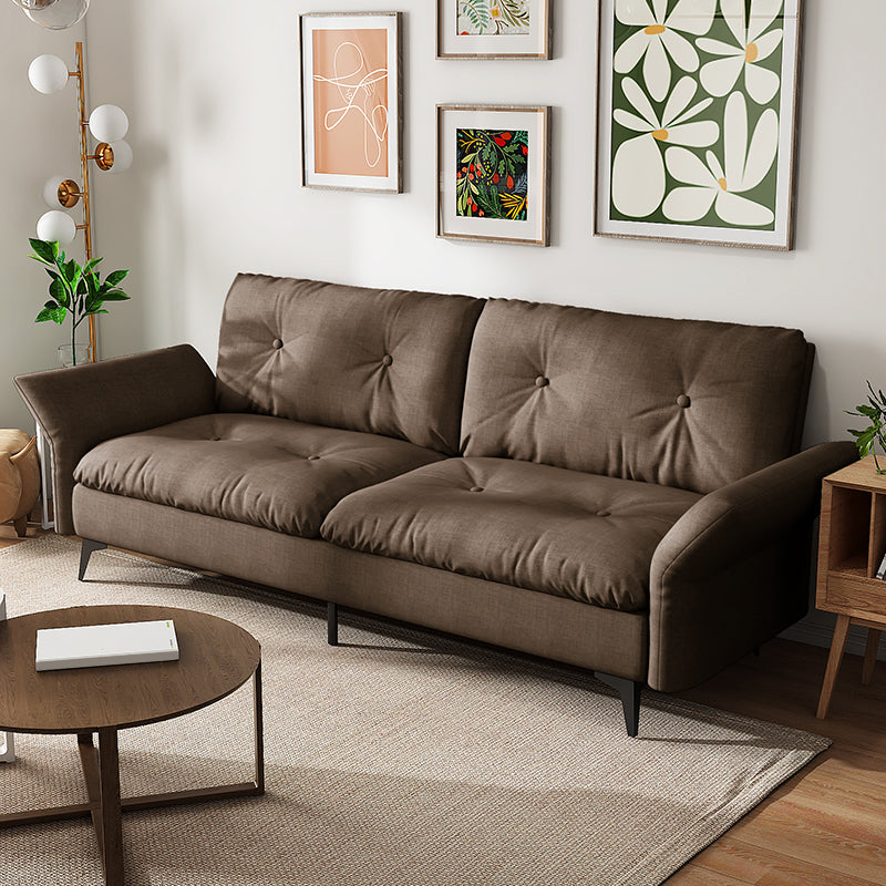 Glam Tufted Split-Back Flared Arm Living Room 2-seater Stationary Sofa