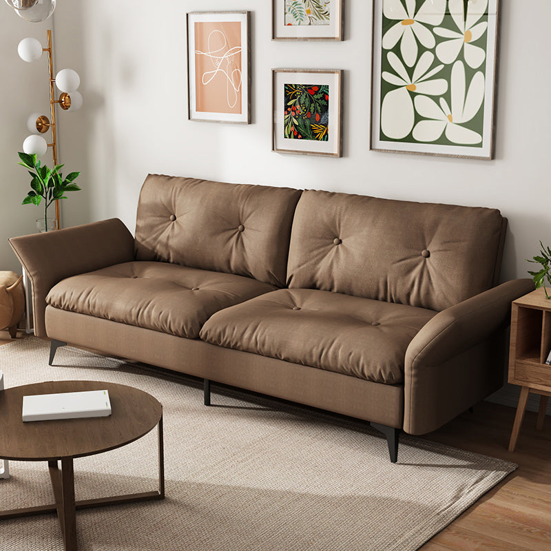 Glam Tufted Split-Back Flared Arm Living Room 2-seater Stationary Sofa