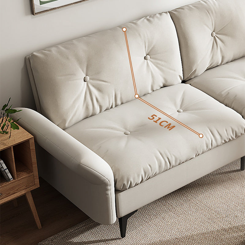 Glam Tufted Split-Back Flared Arm Living Room 2-seater Stationary Sofa