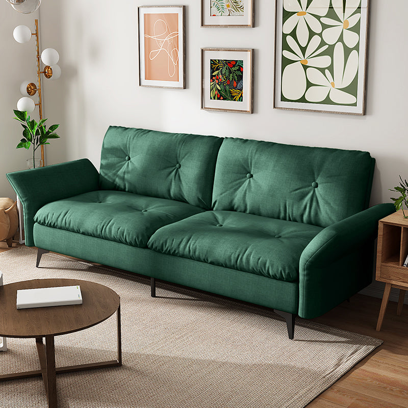 Glam Tufted Split-Back Flared Arm Living Room 2-seater Stationary Sofa
