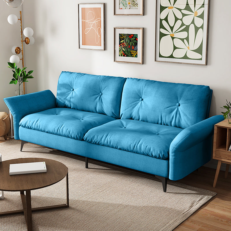 Glam Tufted Split-Back Flared Arm Living Room 2-seater Stationary Sofa
