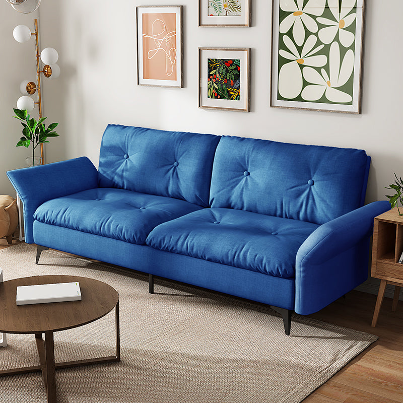 Glam Tufted Split-Back Flared Arm Living Room 2-seater Stationary Sofa