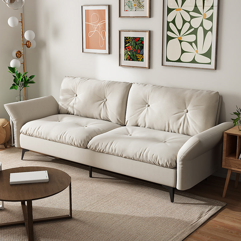 Glam Tufted Split-Back Flared Arm Living Room 2-seater Stationary Sofa