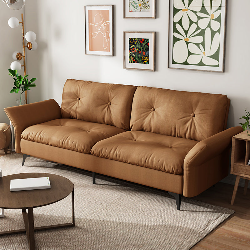Glam Tufted Split-Back Flared Arm Living Room 2-seater Stationary Sofa