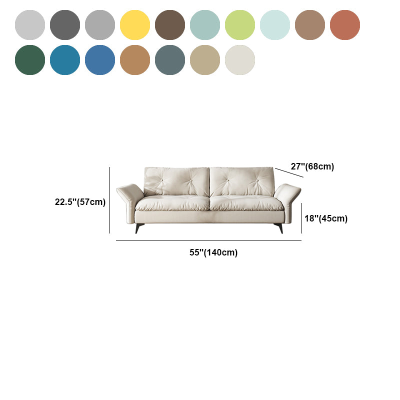 Glam Tufted Split-Back Flared Arm Living Room 2-seater Stationary Sofa