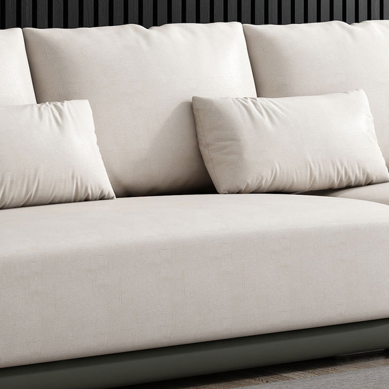 Faux Leather Sofa Sofa 37.40" D x 31.49" H Square Arm Sofa for Living Room