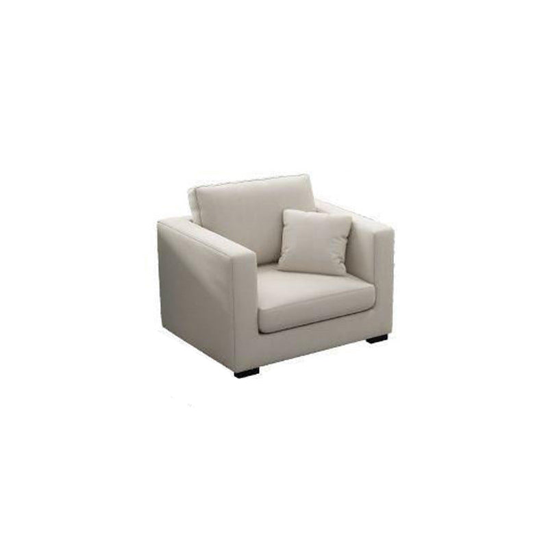 Square Arm Sofa 31.49" D x 33.46" H Loose Back Sofa for Living Room