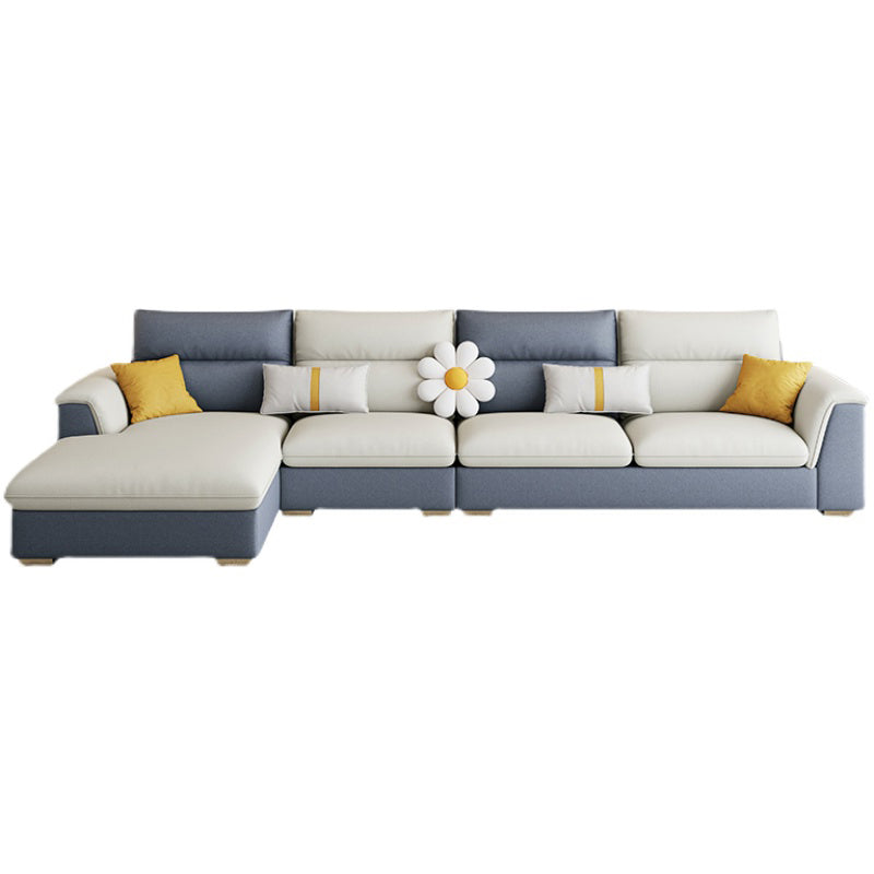 Glam 3/4 Seater Faux Leather Pillow Top Arm Sofa for Living Room