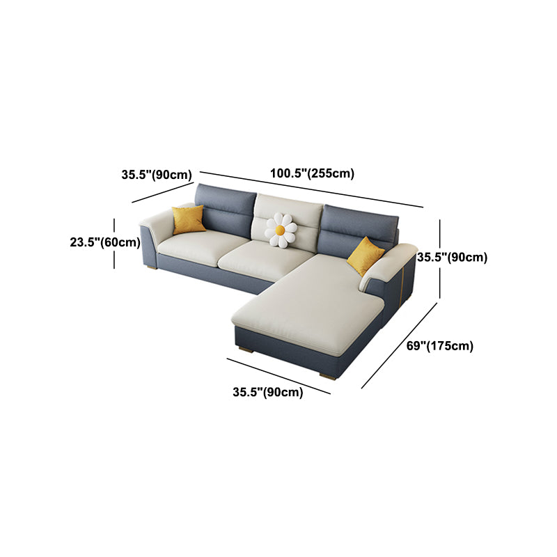 Glam 3/4 Seater Faux Leather Pillow Top Arm Sofa for Living Room