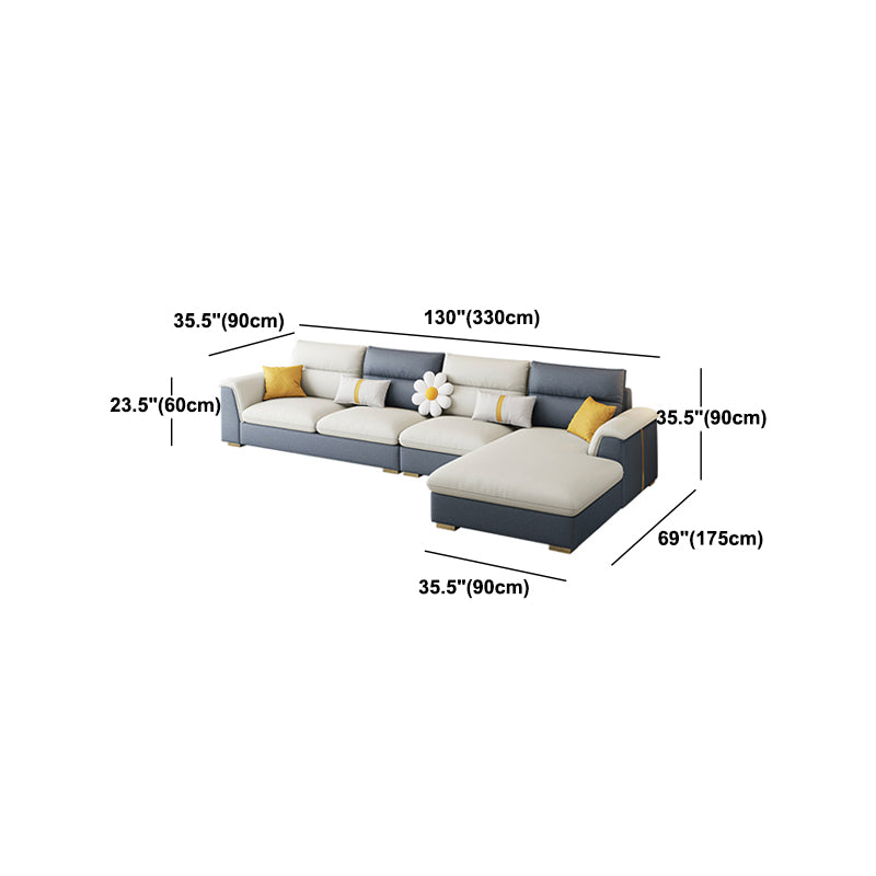 Glam 3/4 Seater Faux Leather Pillow Top Arm Sofa for Living Room