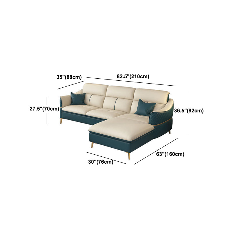 Glam Style Sofa Bed with Padded Leather and White Upholstery Sofa