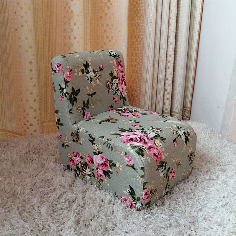 PU Armless Chair10.2"L x12.2"W x 13.7"H Solid Wood Frame Chair for Living Room