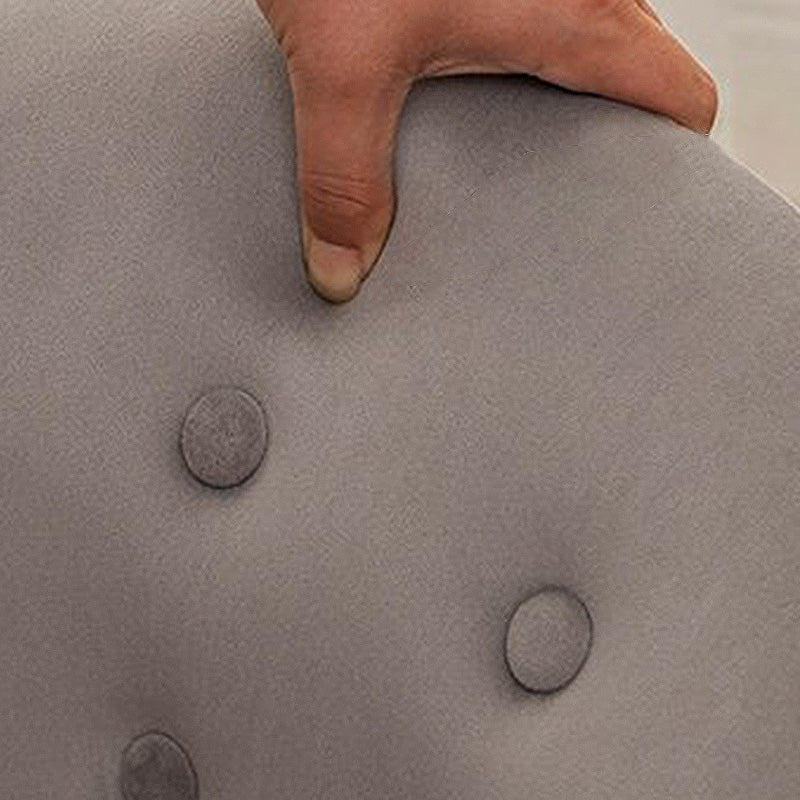 Buttoned Armchair with Basic Four Legs and Sloped Arms Chair