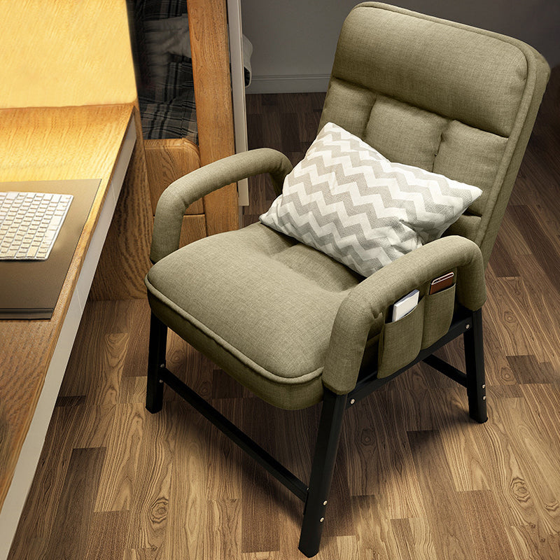 Linen Blend Convertible Chair with Storage for Apartment Chair