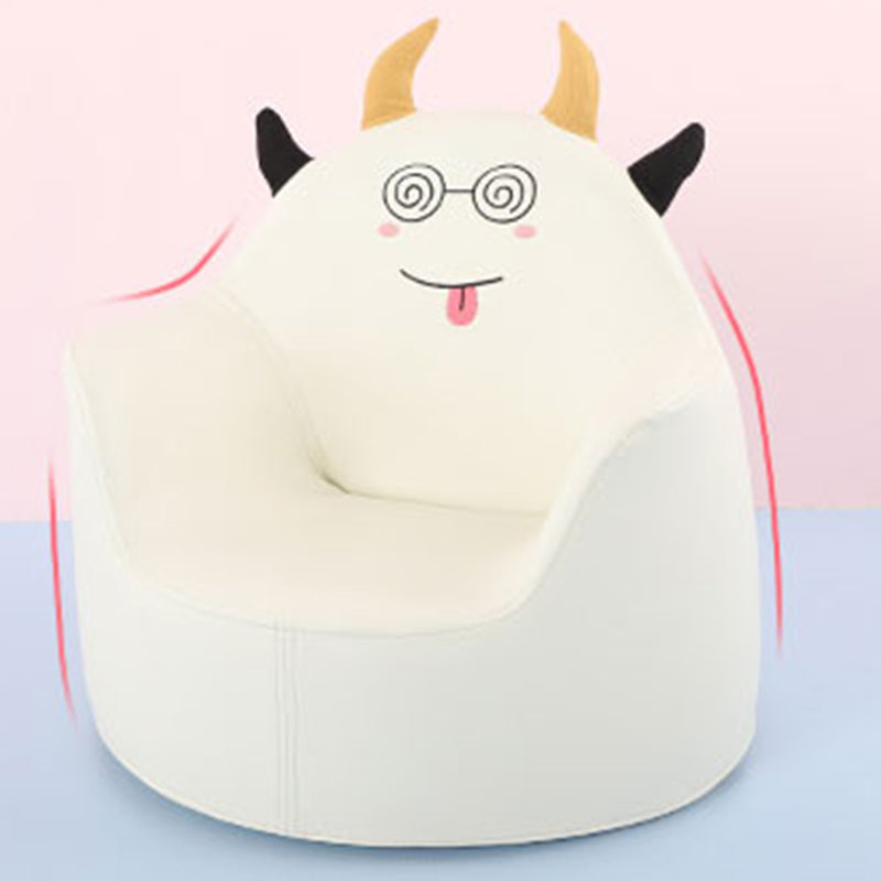 19.69"L x 19.69"W x 17.72"H Modern PU Camel Back Barrel Chair for Living Room