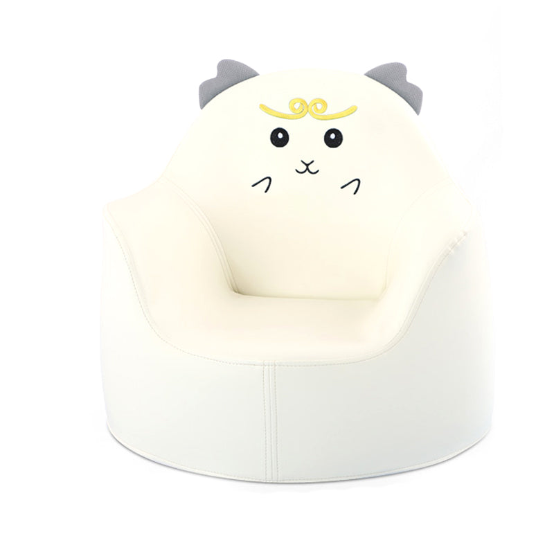 19.69"L x 19.69"W x 17.72"H Modern PU Camel Back Barrel Chair for Living Room