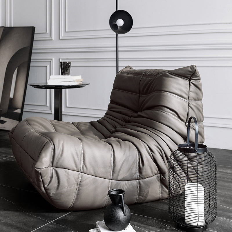 Modern Armless Chair, Faux Leather Upholstered Accent Chair, 40"(W) X 37"(D) X 28"(H)